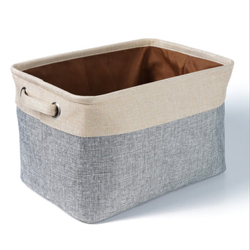 Linen Dog Toy Basket