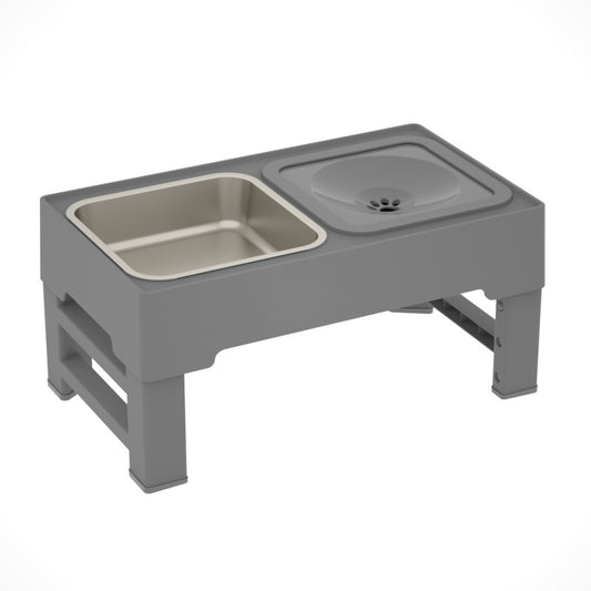 Adjustable Dog Double Bowl Stand