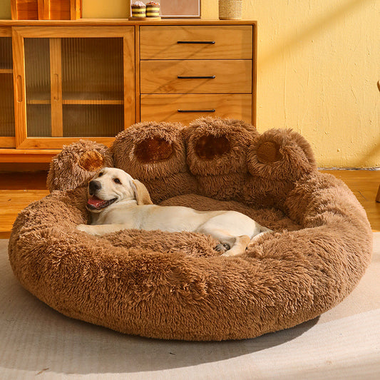 Paw Shape Dog Fleece Bed